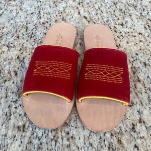 Agave Sky Suede Western Sandals